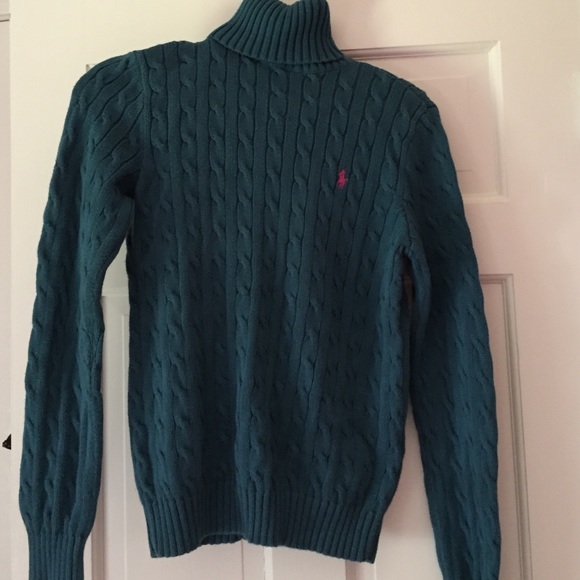 Cable knit polo sweater