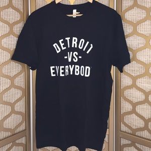 Detroit VS Everybody Black Tshirt -Mens Large NWT