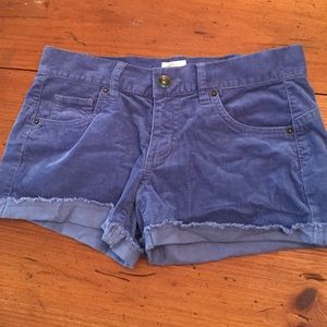 Blue corduroy shorts size three