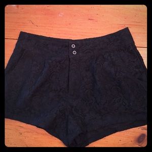 Forever21 black lace shorts size xs