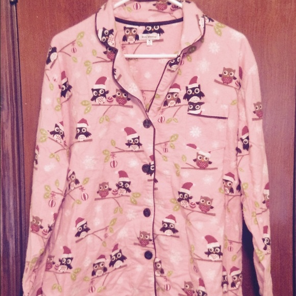 Pink Owl Pajama Top. NWOT.