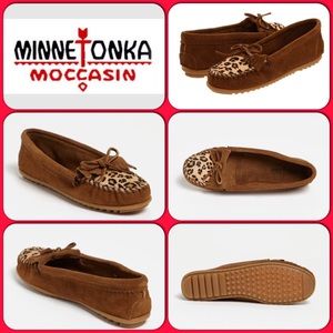 ❤️🆕NIB MINNETONKA LEOPARD KILTY MOCCASIN❤️