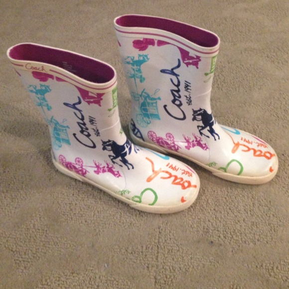 Coach rainboots- never worn!