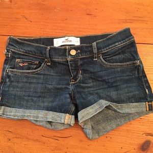 Size 3 denim hollister shorts