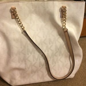 White MK tote