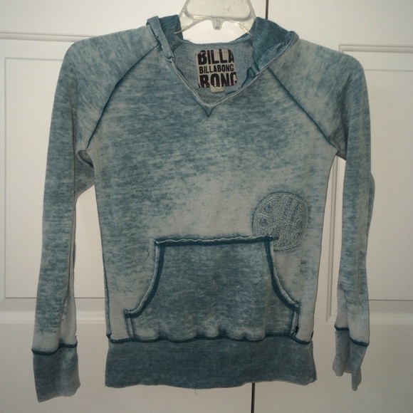 lightweight/casual billabong teal sweatshirt