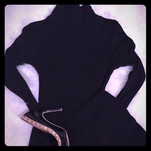 Black turtleneck bodycon