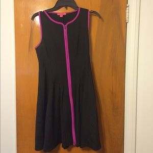 Black and pinkish purple cocktail dress