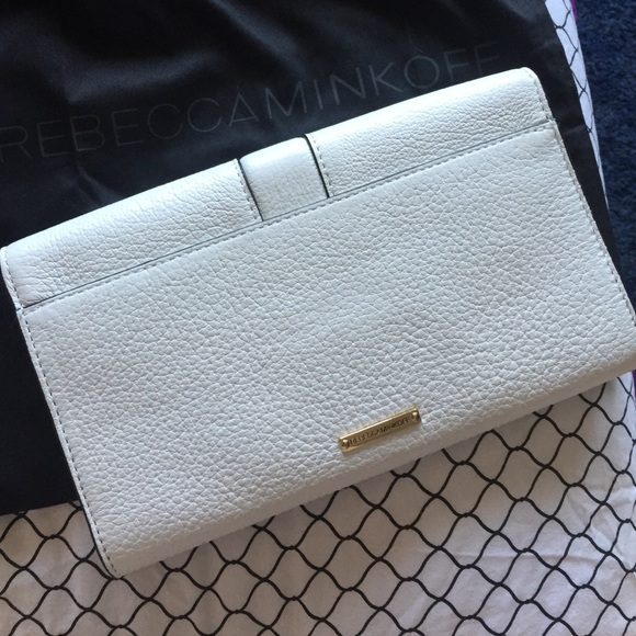 Rebecca Minkoff White Leather Coco Clutch - Picture 3 of 4