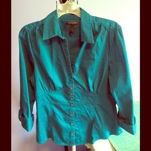 Banana Republic Green-blue top sz 14