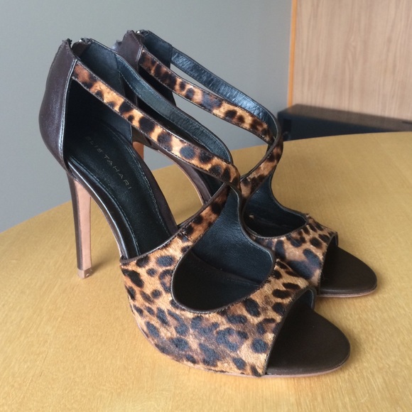 Elie Tahari animal print heels