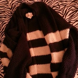 Navy Blue and White Strip Cardigan