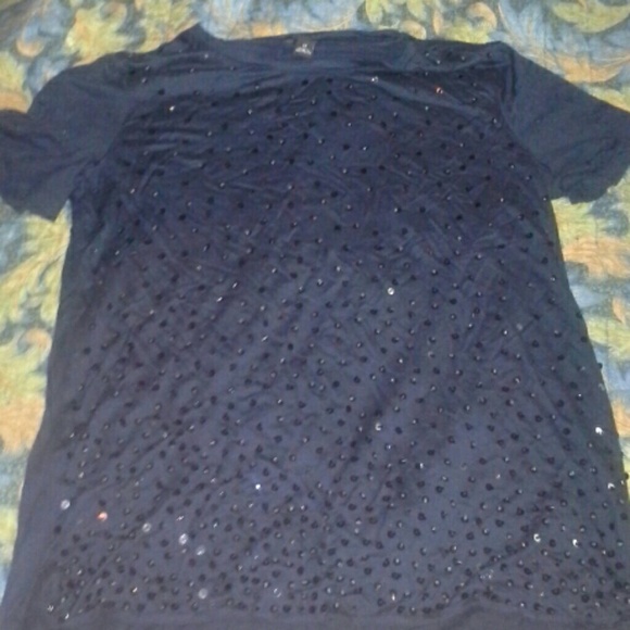 Black sequins top