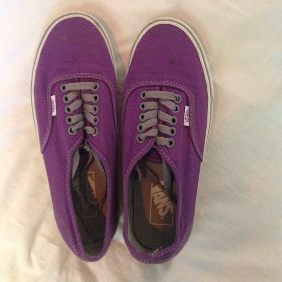 Purple with Gray Laces Vans