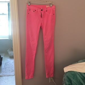 Neon Pink rag and bone legging jeans