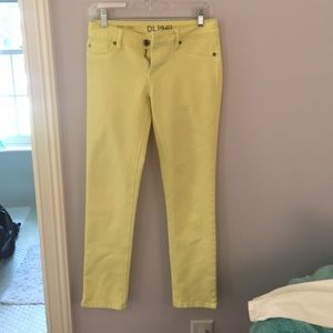 Neon yellow. DL1961 Emma jeans