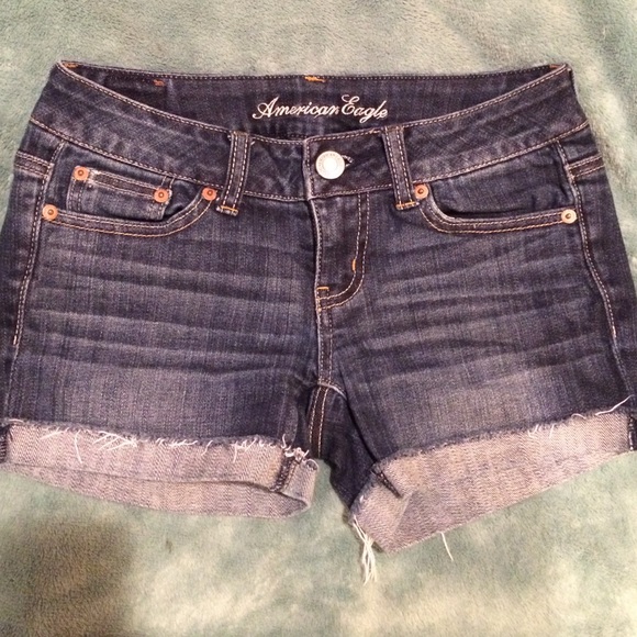 American Eagle Denim Shorts Size 0