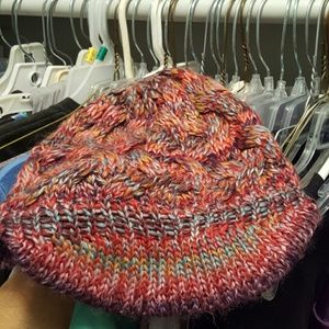 Colorful Knit Hat with Bill