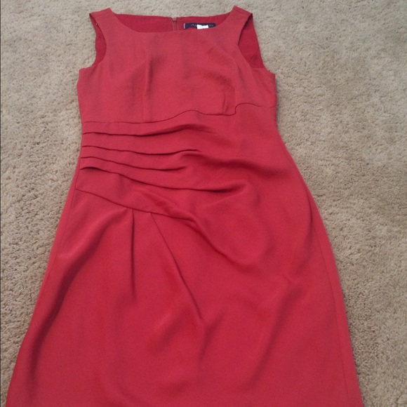 Anne Klein coral ruched sleeveless dress
