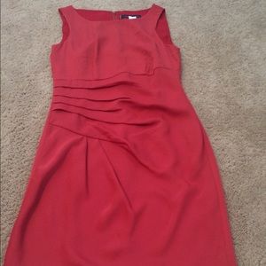 Anne Klein coral ruched sleeveless dress