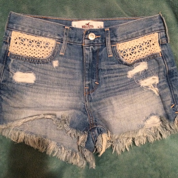 Hollister Crochet Pocket HighWaisted Shorts Size 0