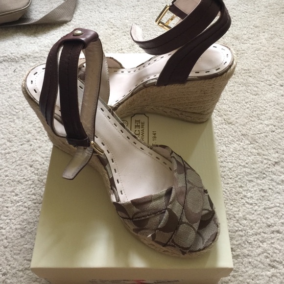 Coach Shoes - Coach Signature Espadrille Wedge