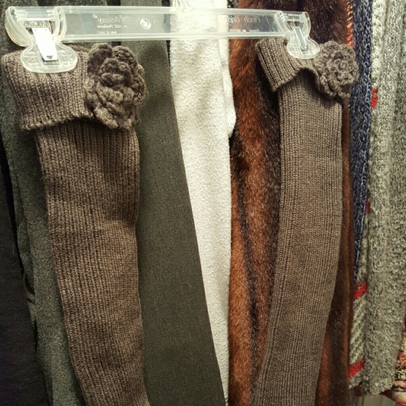 Gray Knit Legwarmers