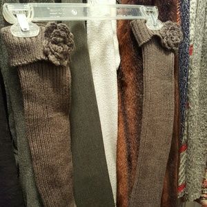 Gray Knit Legwarmers