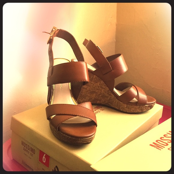 Jessica Simpson Brown Leather Wedges