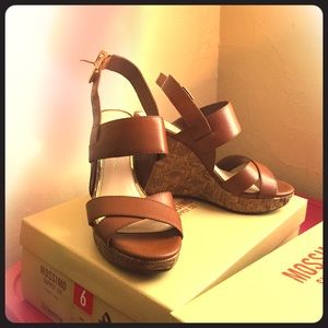 Jessica Simpson Brown Leather Wedges