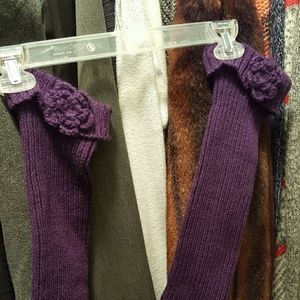 Purple Knit Legwarmers