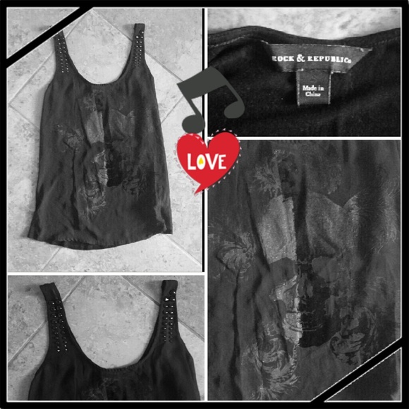 Rock & Republic skull tank top