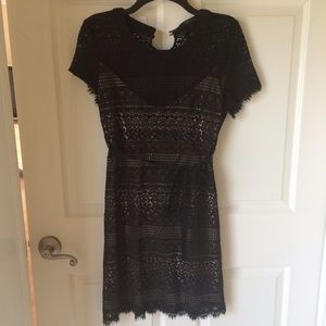BCBG Max Azria black lace dress