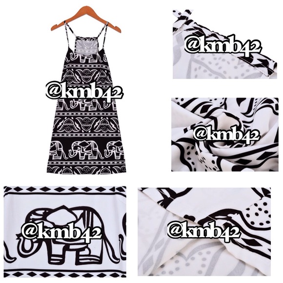 Trendy Elephant Print Dress - Picture 3 of 3