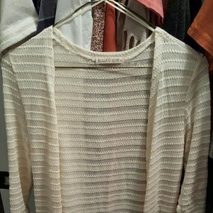 Long Knit Cream Cardigan