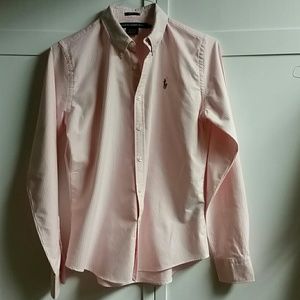 Ralph Lauren sport shirt white and pink