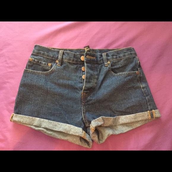 Denim Jean High Waisted Shorts