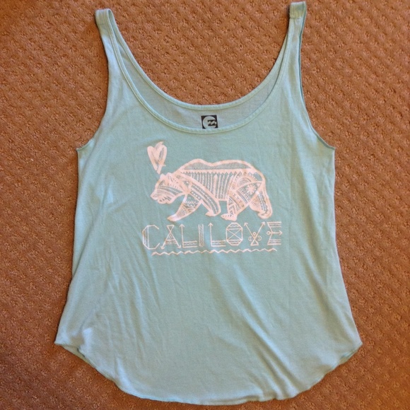 Billabong Light Blue CaliLove Flowy Tank Top - Picture 1 of 3