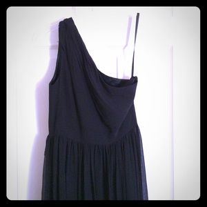 Banana republic one shoulder silk dress