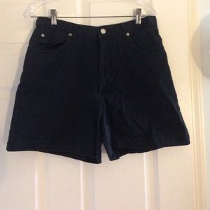 Women's Black High Wasted Shorts