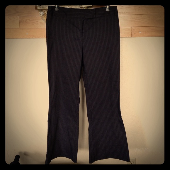 Pinstripe Black Dress Pants