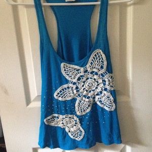 Blue tank top from Charming Charlie