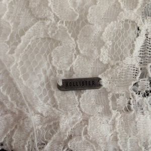 Hollister white lace skater dress