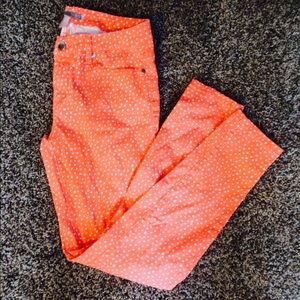 Peach Polka Dot Jeans Size 29