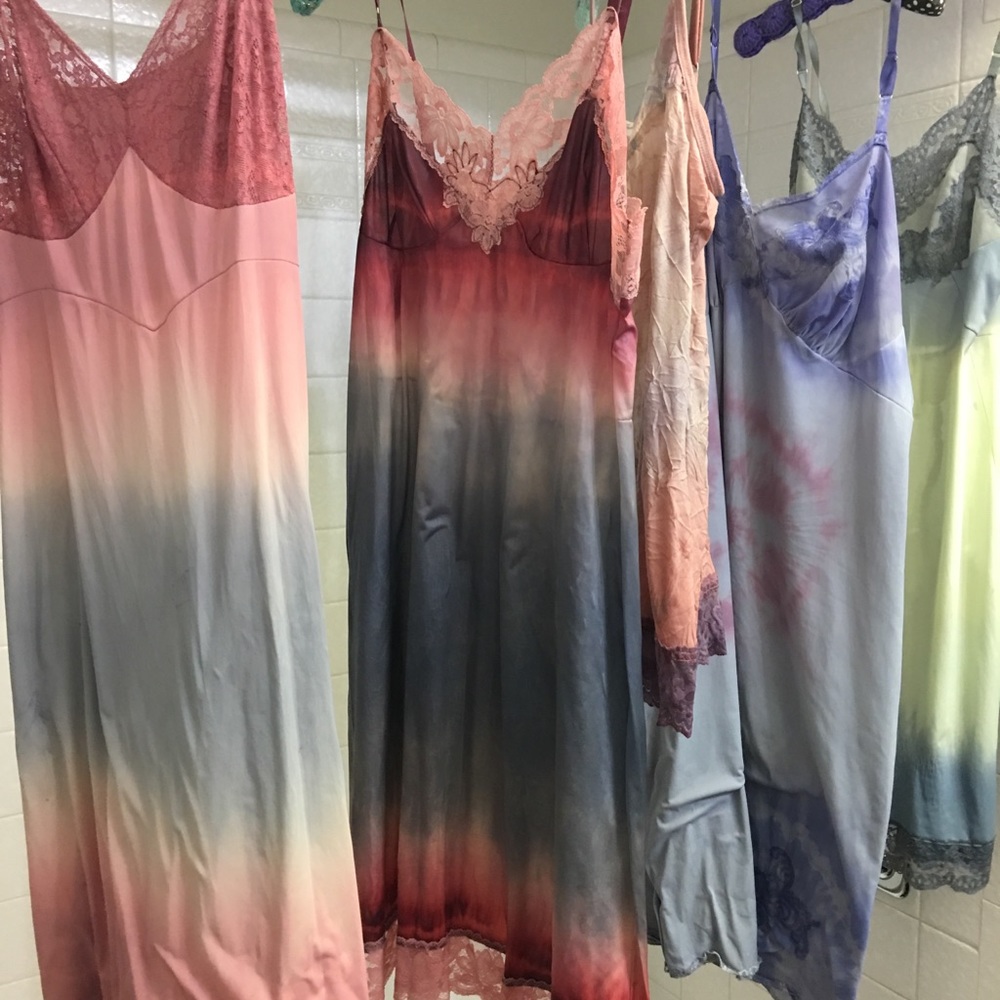 BOHEMIAN VINTAGE SLIP DRESSES Hand Dyed - Picture 10 of 12