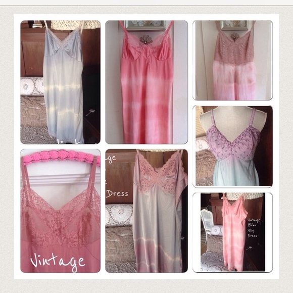 BOHEMIAN VINTAGE SLIP DRESSES Hand Dyed - Picture 9 of 12