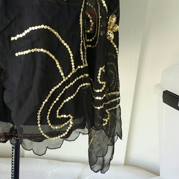 Sheer black scarf - Picture 3 of 4