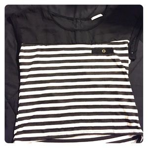 Black & White Striped Top