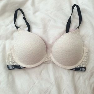 Lepord print white push up bra