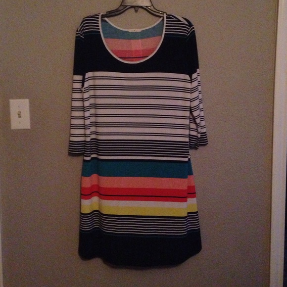 Multicolored striped dress